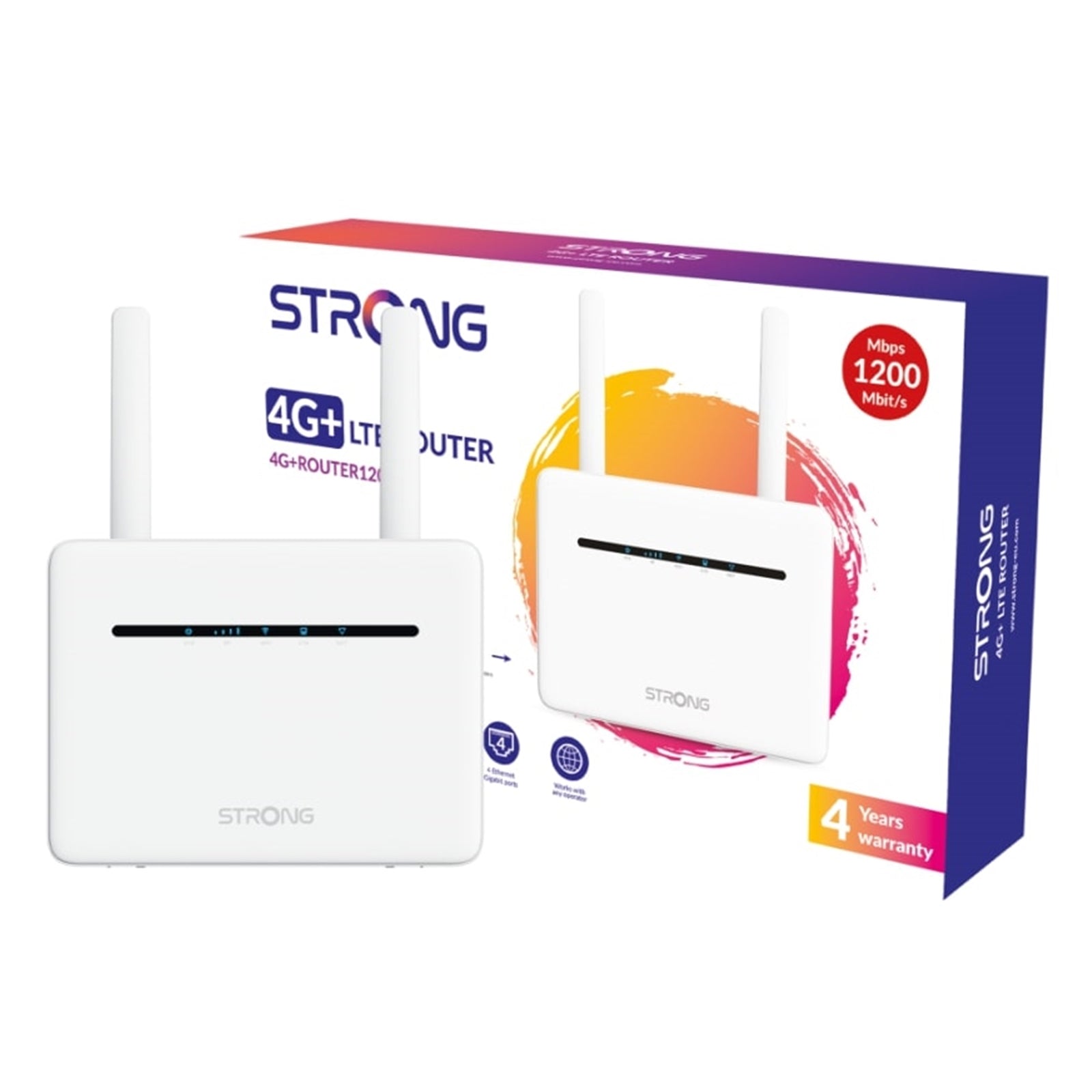 STRONG 4G LTE CAT6 Router - Unlocked 1200Mbps Dual-Band Gigabit STRONG 4G LTE CAT6 Router - Unlocked 1200Mbps Dual-Band Gigabit